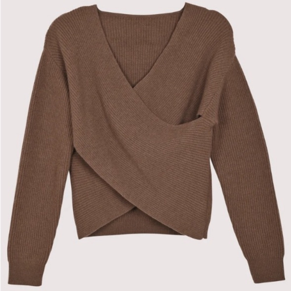 Warm brown overlay sweater. Size small.